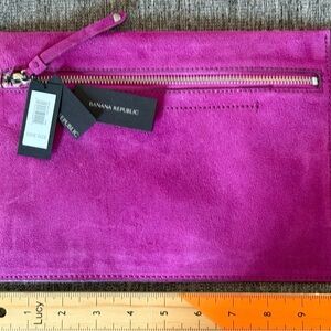 Banana Republic Purple Suede Clutch